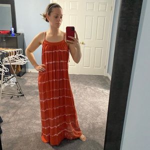 Orange tie dye dress